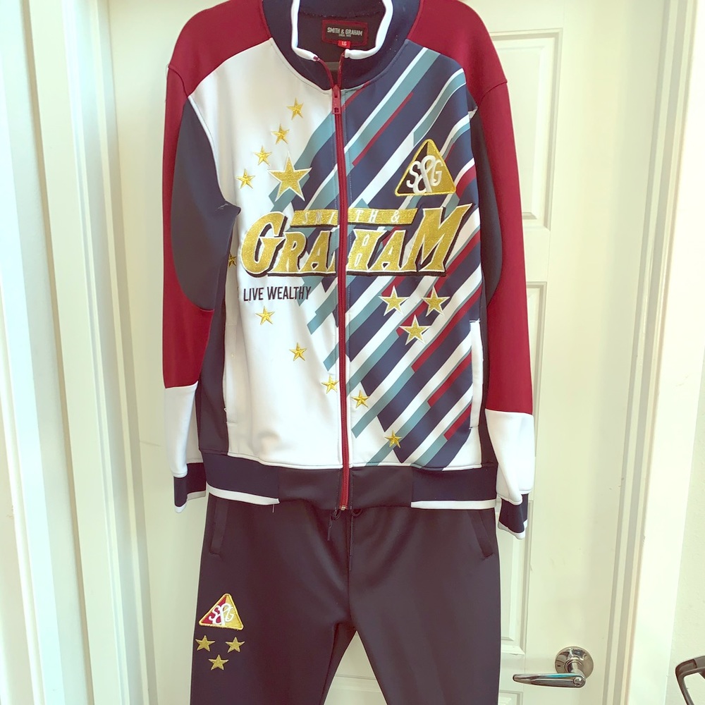 🚹XL Smith & Graham StretchPoly Track Suit, NWOT🔥